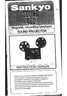 Sankyo 460 manual. Camera Instructions.